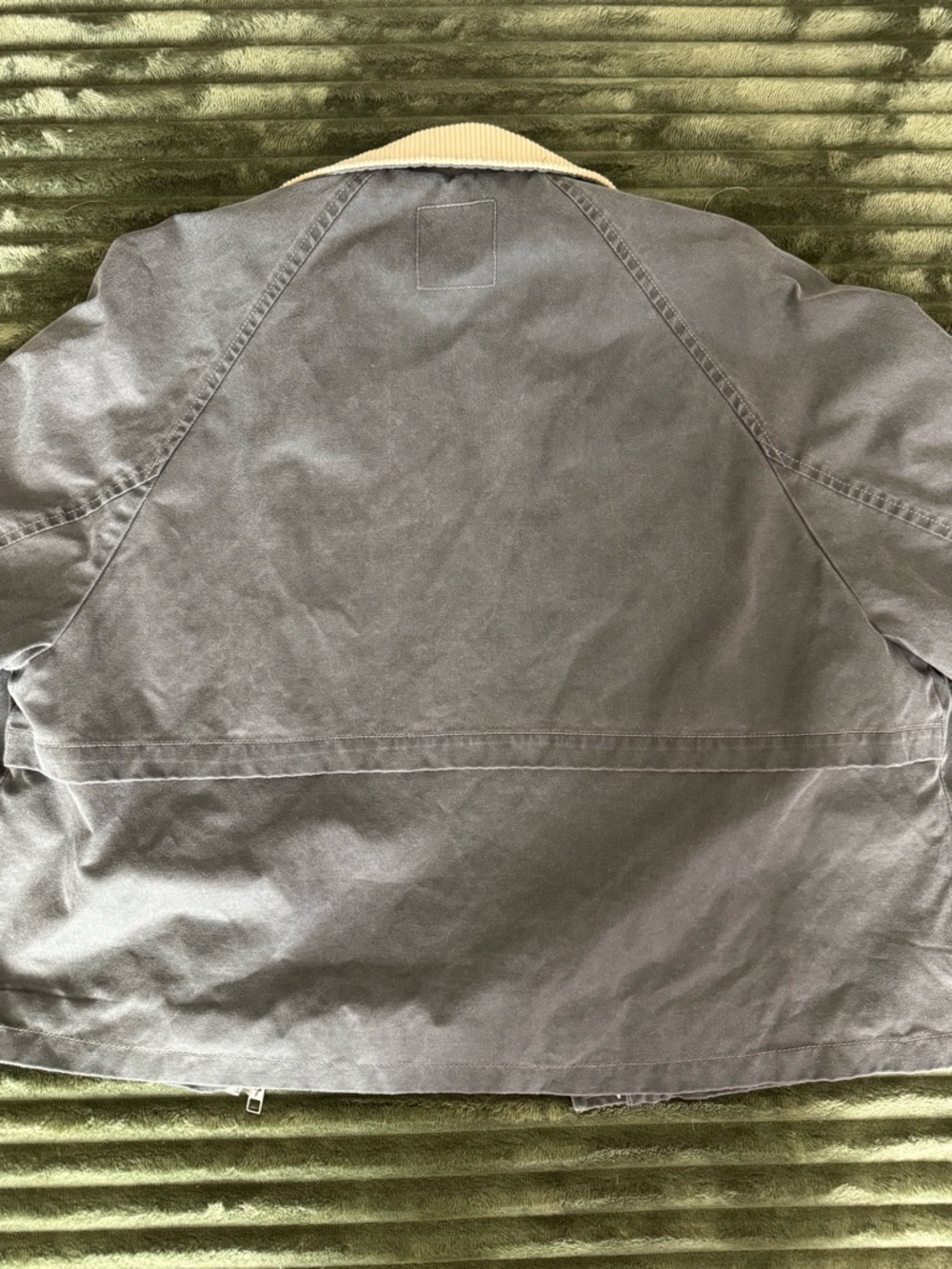 ZARA Washed Charcoal Barn Jacket – Corduroy Collar - Picture 4 of 4